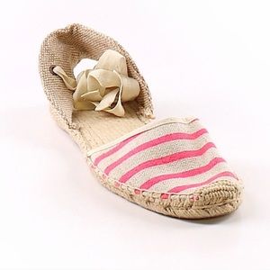 Soludos Pink and White Stripped Espadrilles